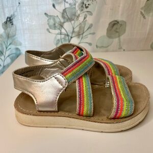 Girls rainbow sparkle sandals